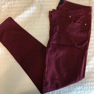 Burgundy jeggings Size 13